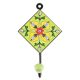 Pea Green Floral Ceramic Tile Wall Hook Online